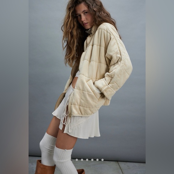 NWT $198 Free People Quilted Dolman Jacket Bomber Oversized XS - Picture 3 of 16